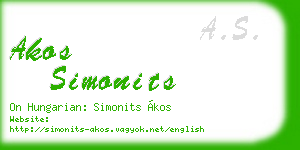akos simonits business card